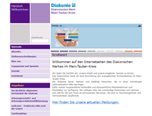 Tablet Screenshot of diakonie-tbb.de